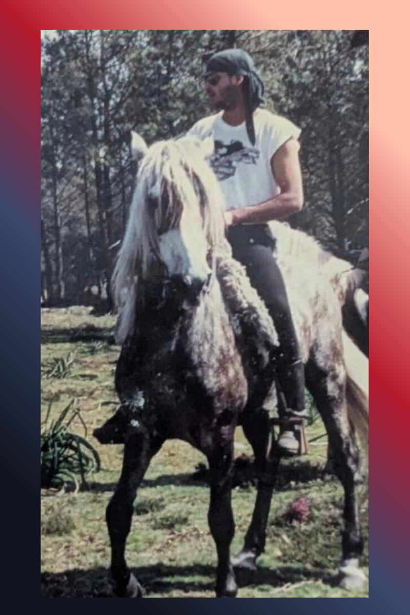 Young Isaac Ares riding his Lusitano stallion Gaitiarra in the wild mountains of A Groba, Galicia, a moment of strength, harmony, and connection.